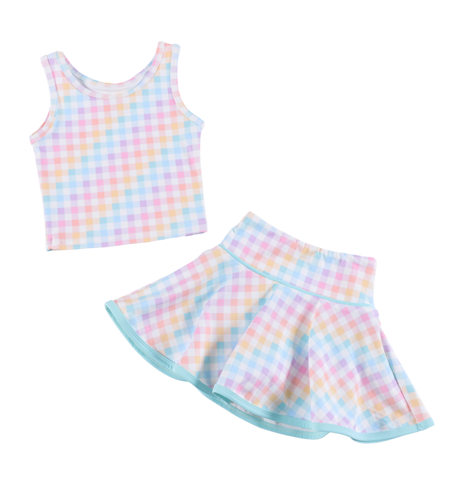 Poppyland | Katherine Set - Rainbow Gingham