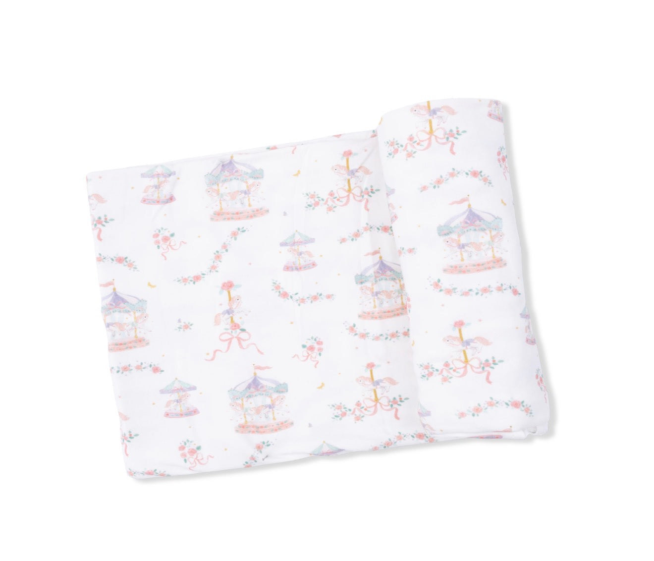 Angel Dear | Carousel with Bows Swaddle Blanket