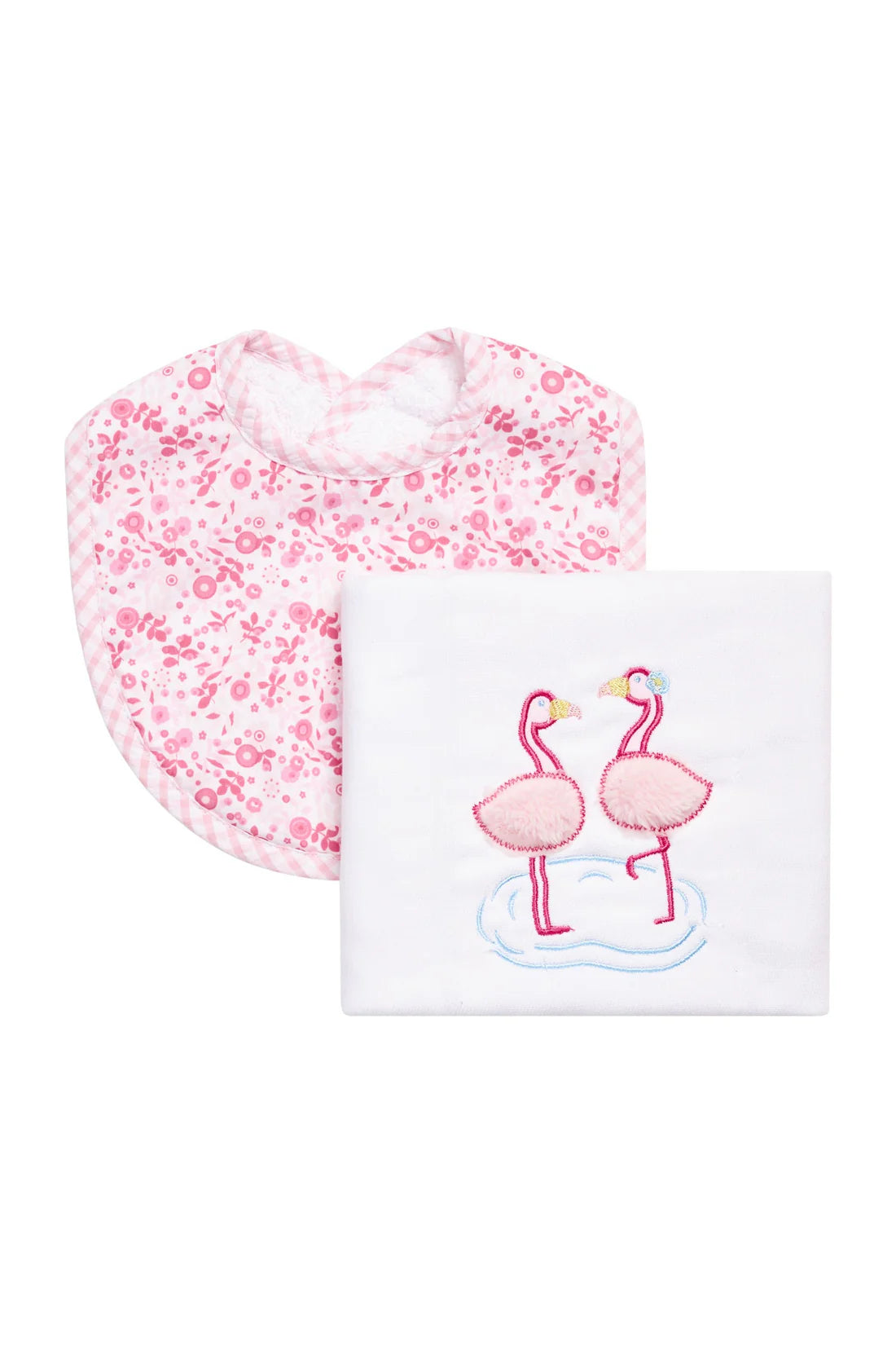3Marthas | Flamingo Basic Bib & Burp Boxed Set