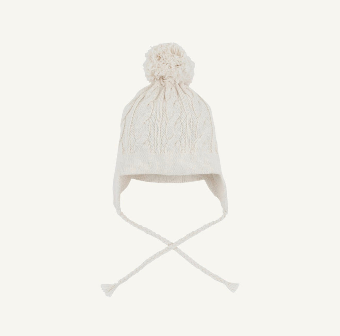 TBBC | Parrish Pom Pom Hat Cable Knit - Palmetto Pearl