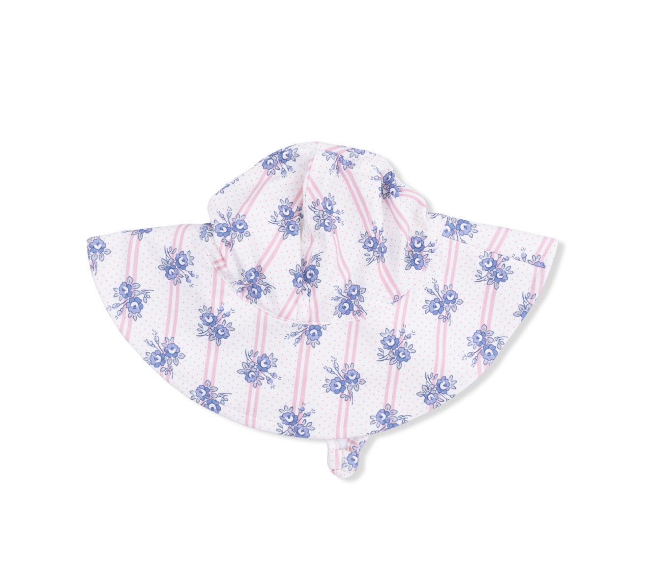 Angel Dear | Stripe Dot Roses Wide Brim Sun Hat