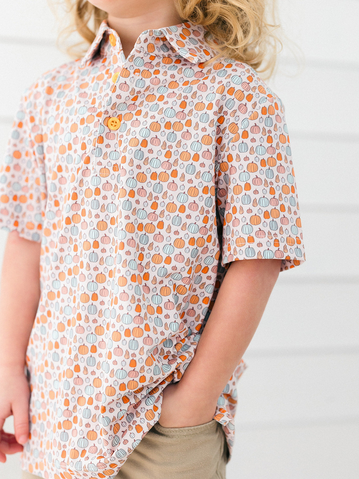 Poppy Kids | Orange Pumpkin Boys Polo