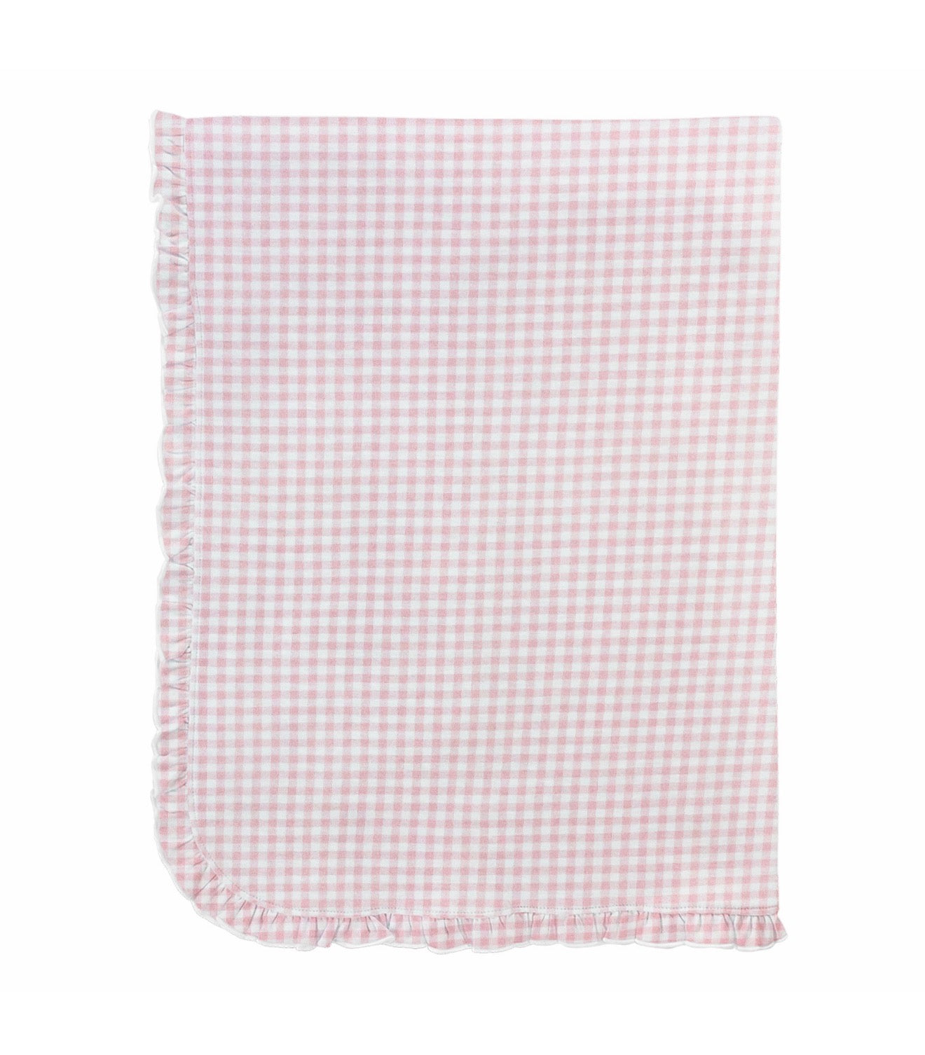 Baby Club Chic | Pink Mini Checks Ruffle Blanket