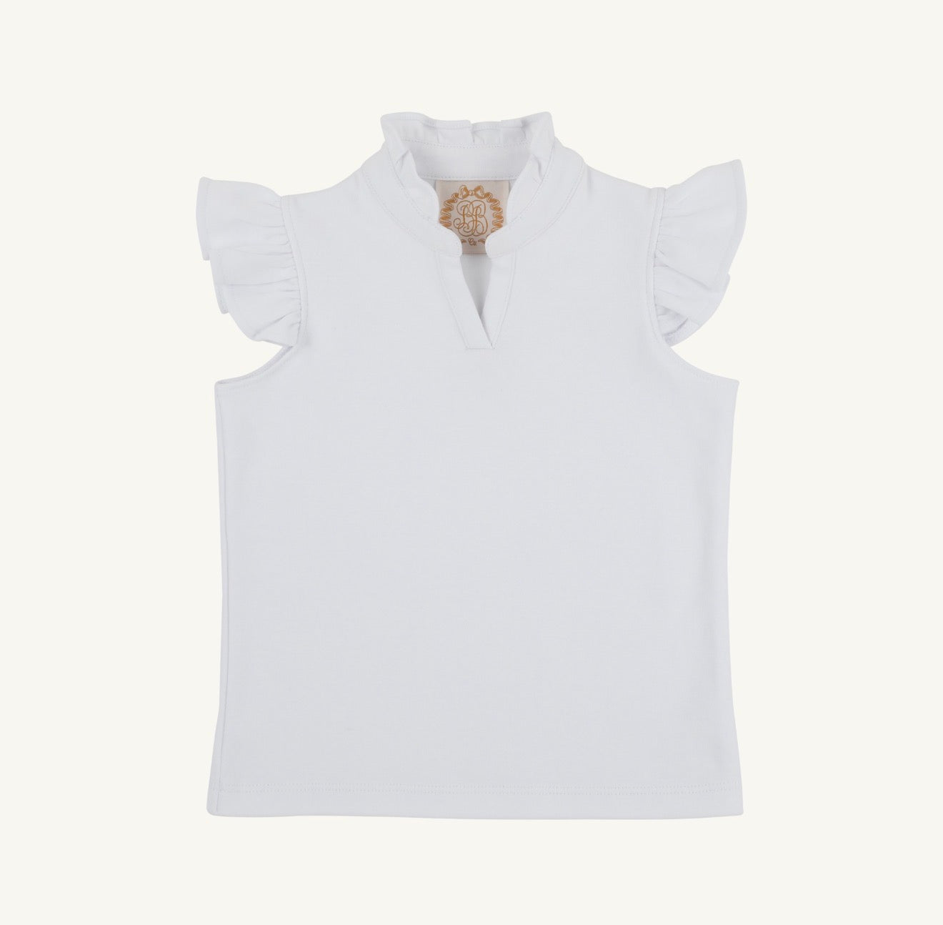 TBBC | Rosie Ruffle Top - Worth Ave White