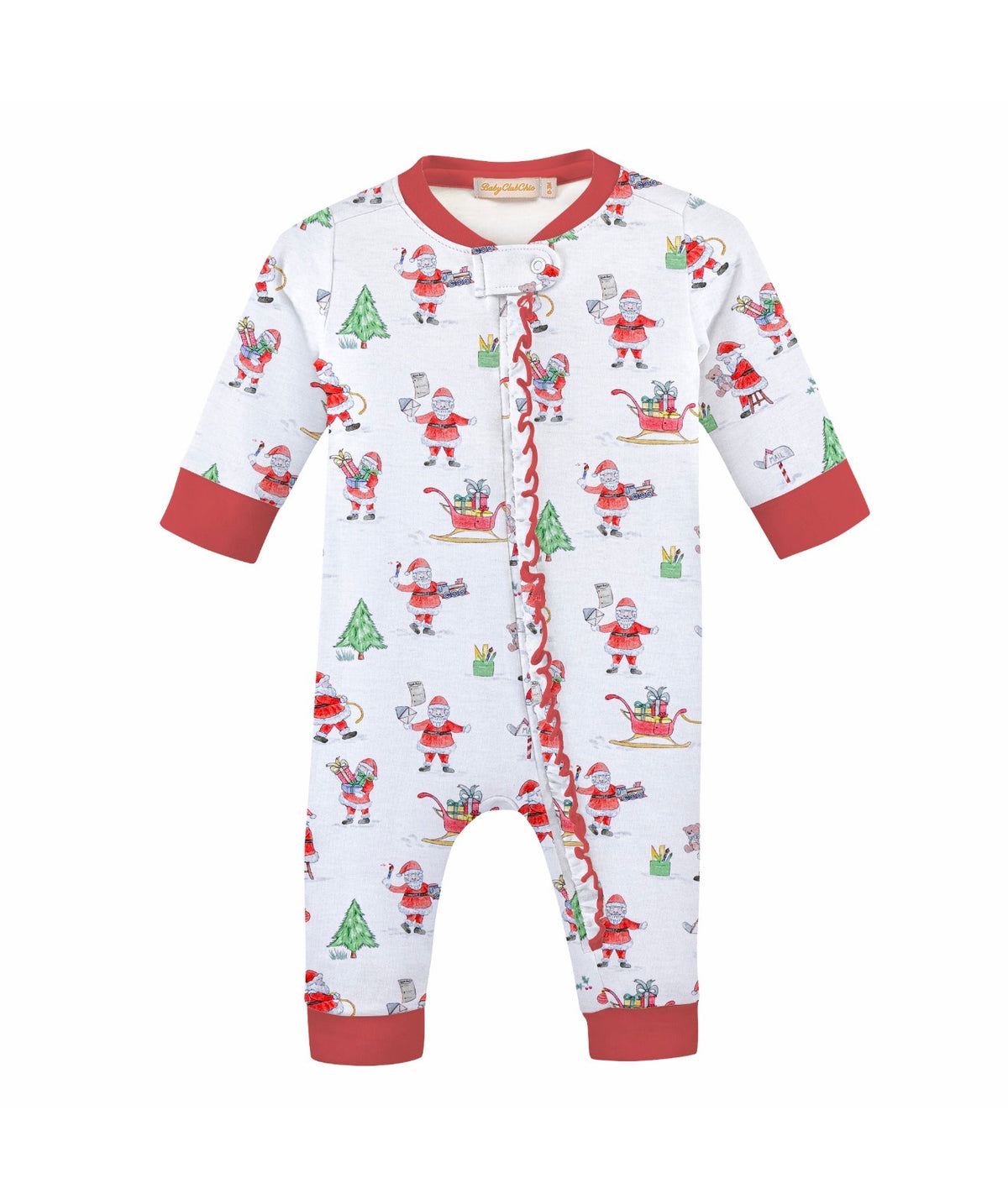 Baby Club Chic | Santa's Workshop Ruffle Coverall