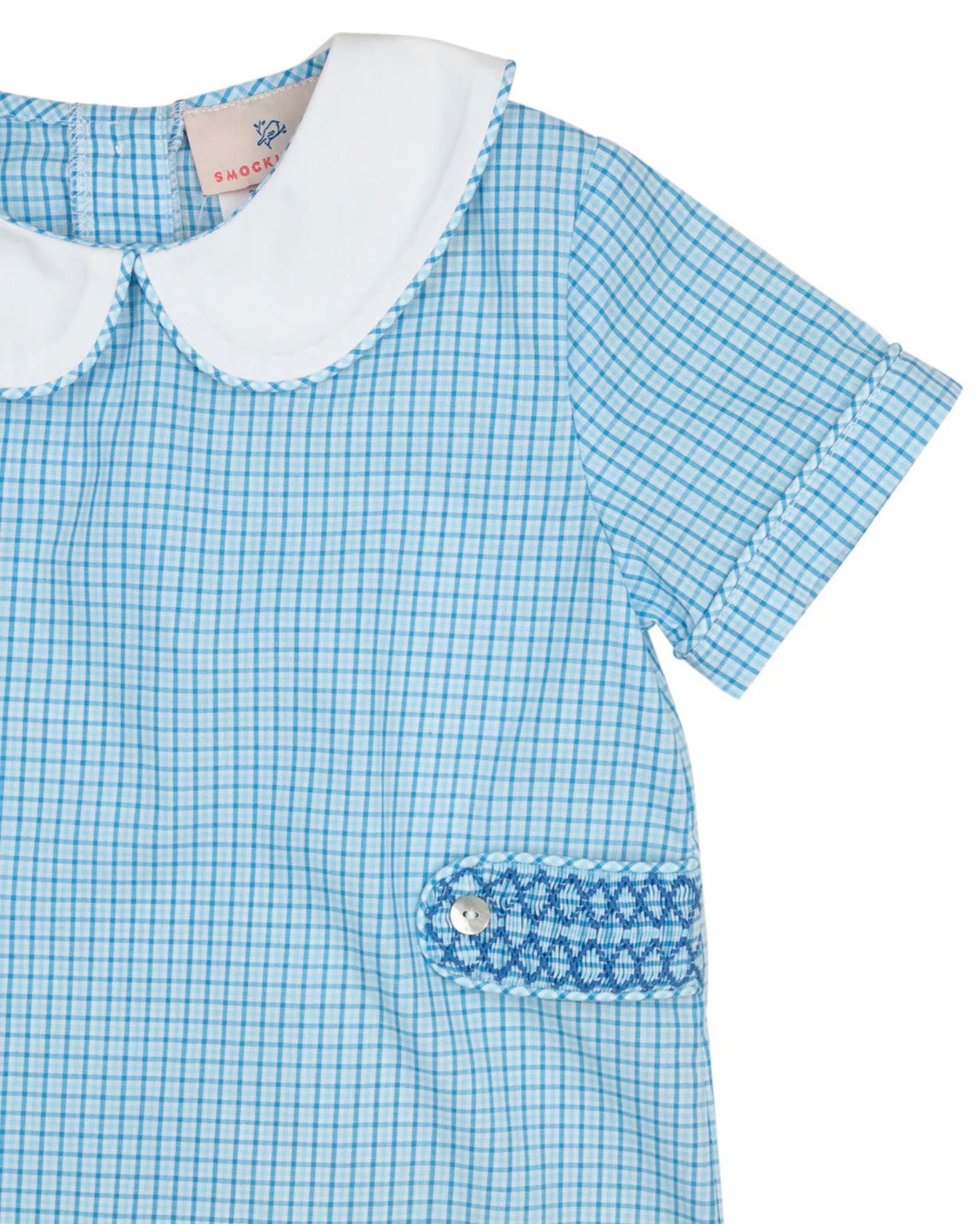 Smockingbird | Blue Plaid Shortall