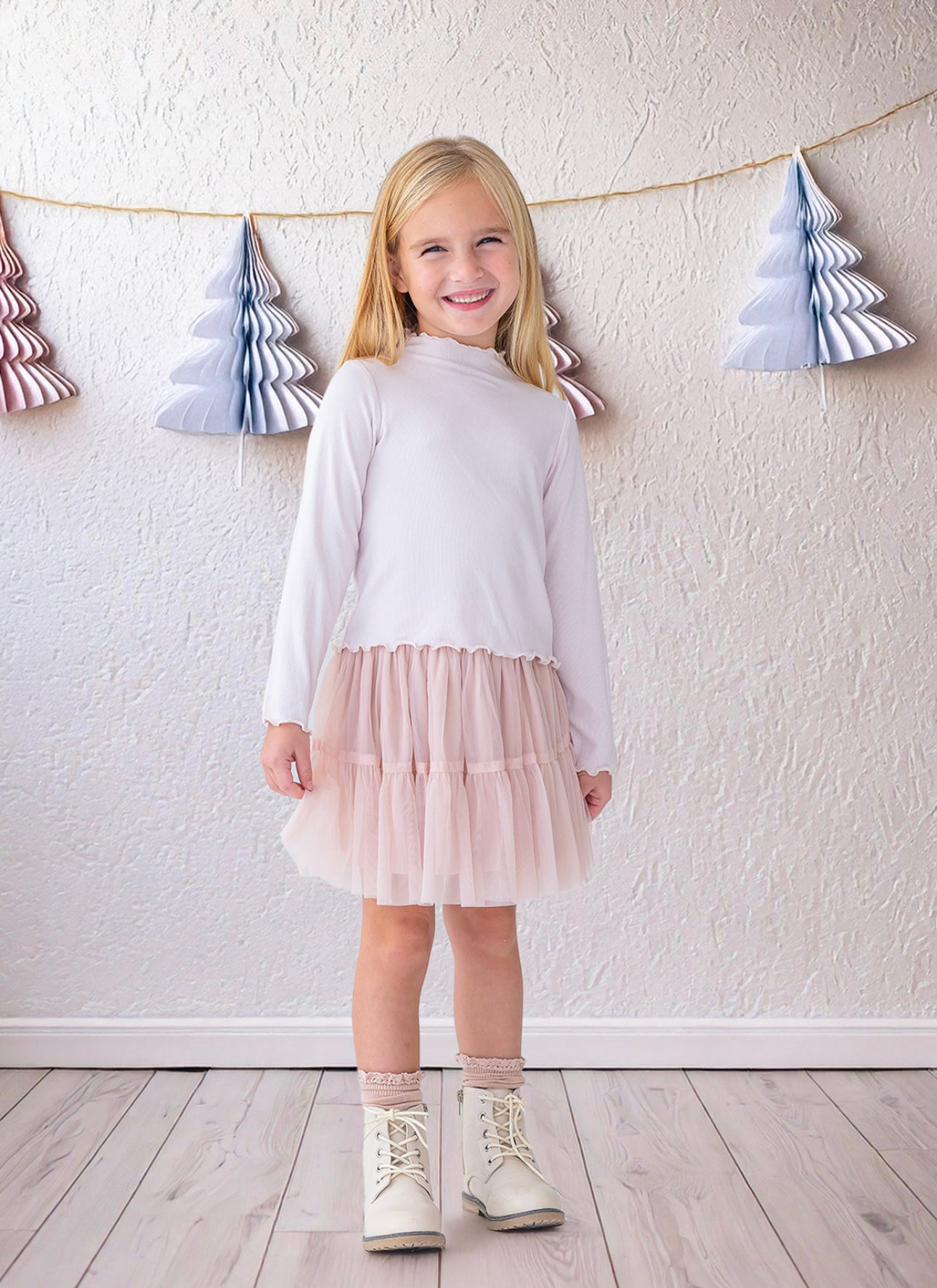 Isobella & Chloe | Pink Ballerina 2 Piece Skirt Set