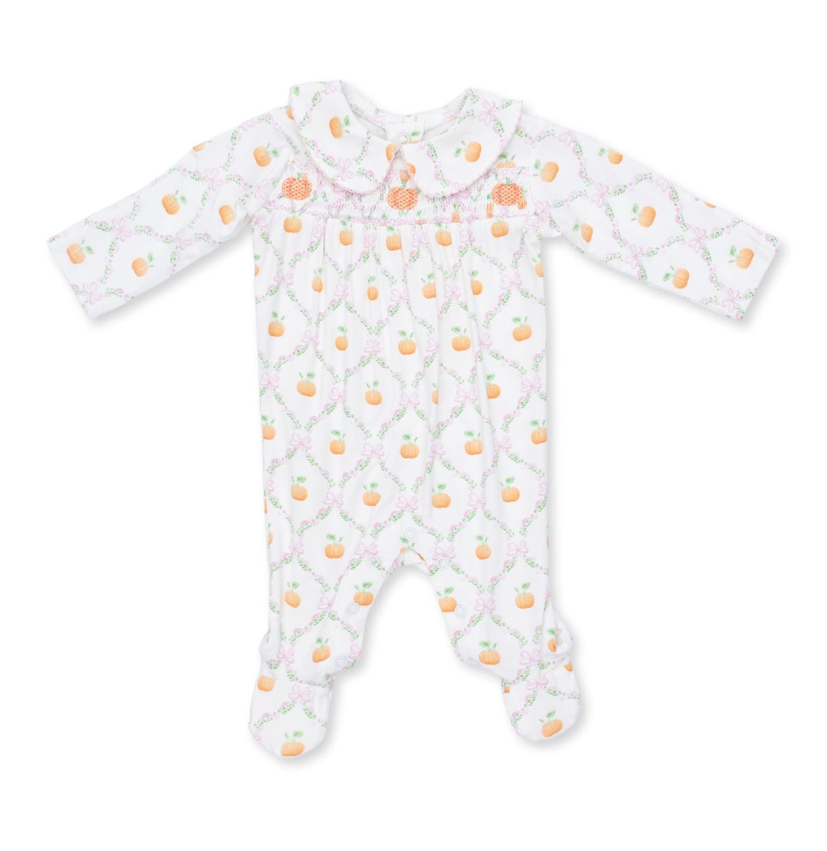 Angel Dear | Pretty Pumpkin Trellis Footie