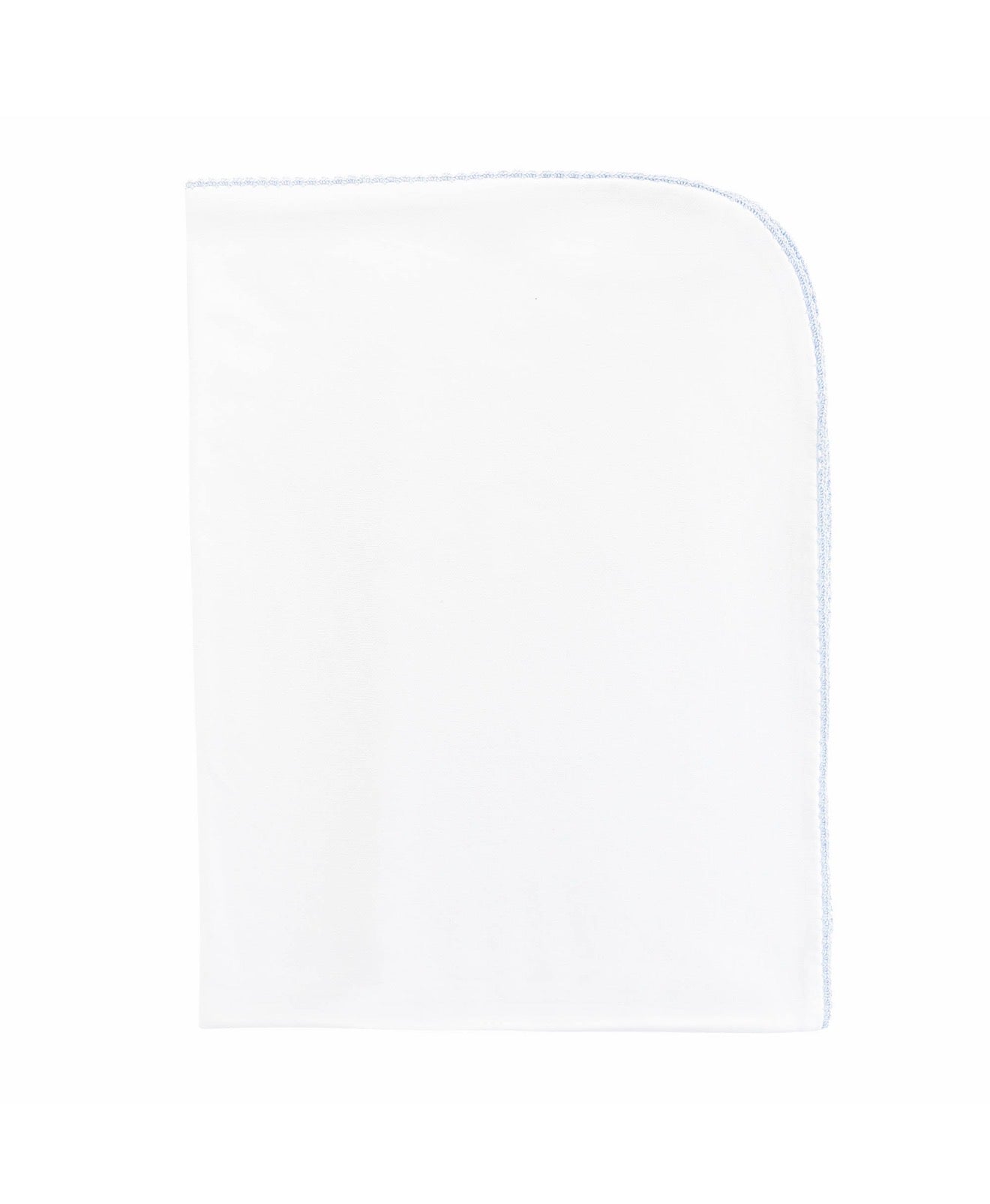 Baby Club Chic | White/Blue Trim Blanket