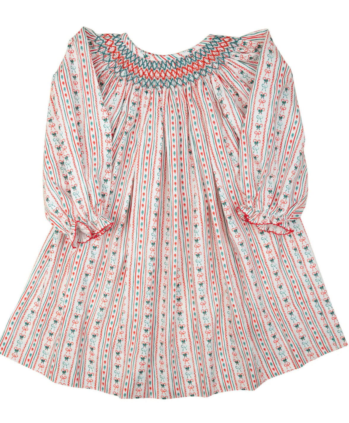 Smockingbird | Vintage Candy Cane Smocked Dress