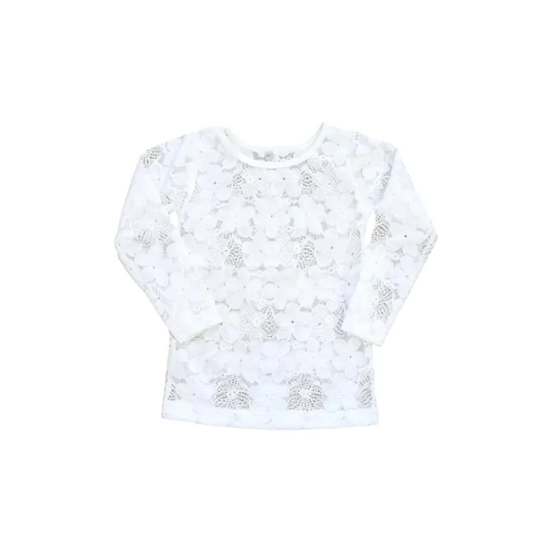 Be Girl | White Lace Layering Top