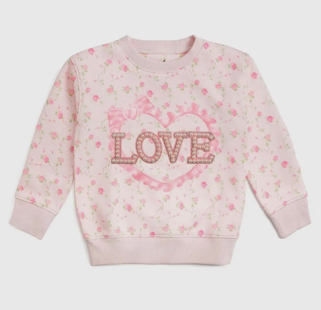 Sweet Wink | Pink Rose Love Sweatshirt