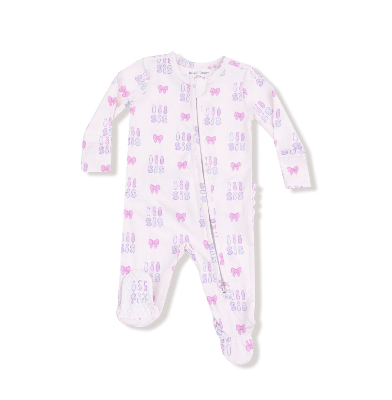 Angel Dear | Lil Sis 2 Way Zipper Ruffle Footie