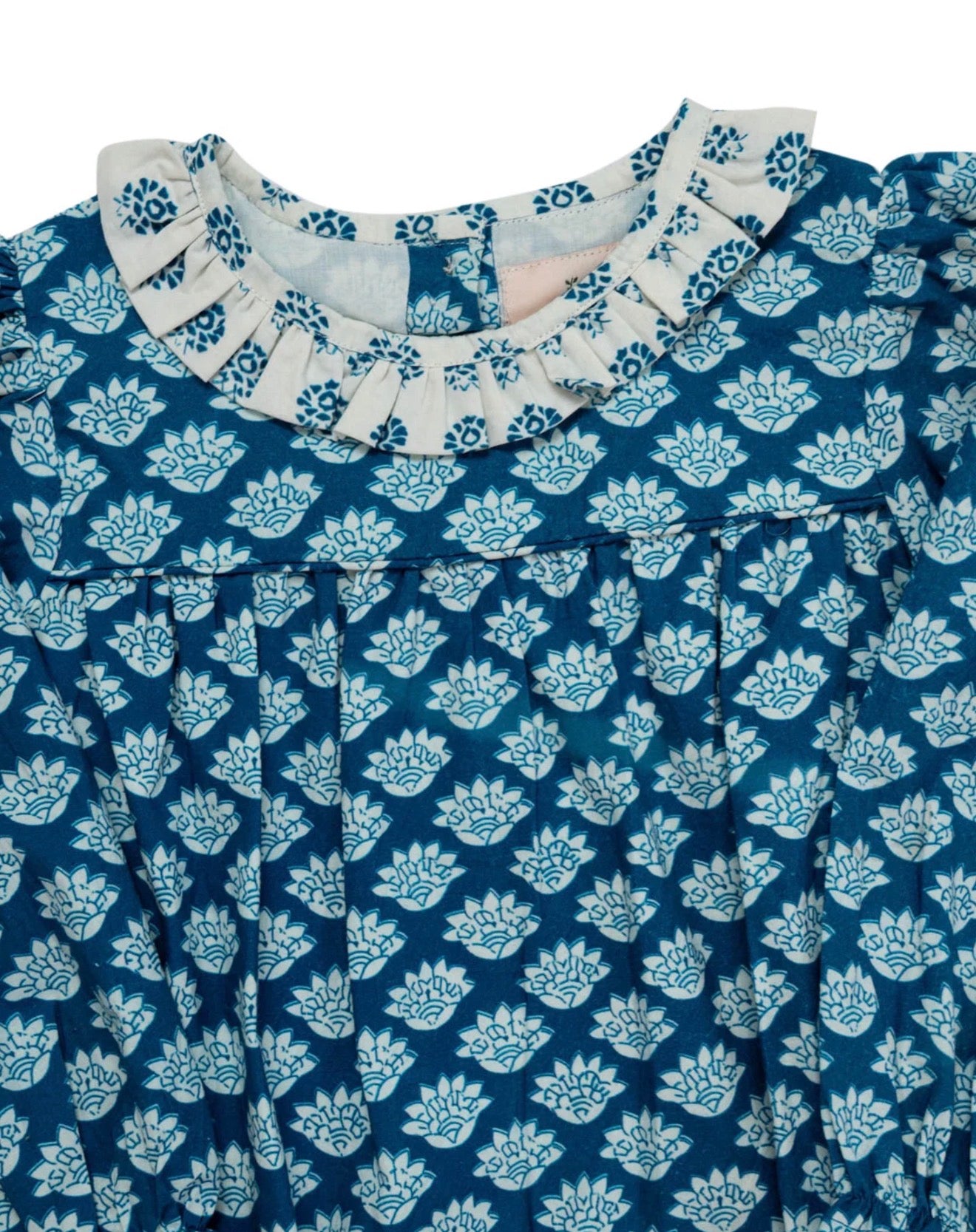 Smockingbird | Mixed Blue Block Print Bubble