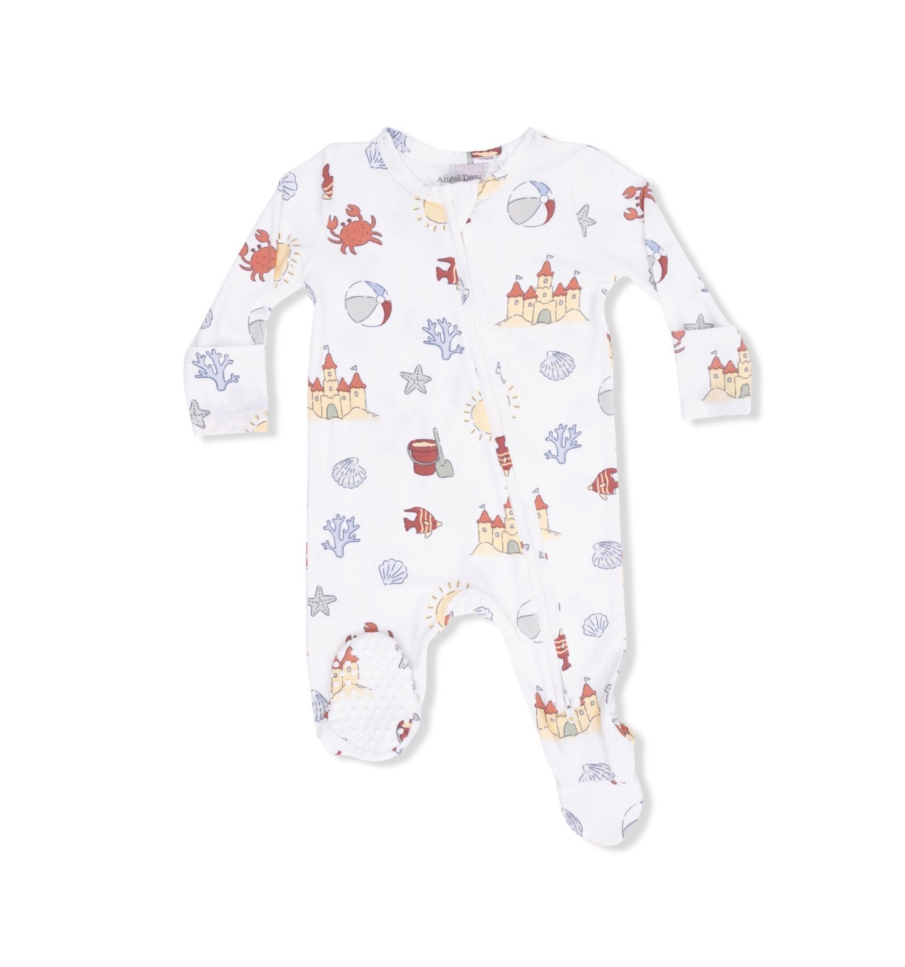 Angel Dear | Sunny Sandcastles 2-Way Zipper Footie