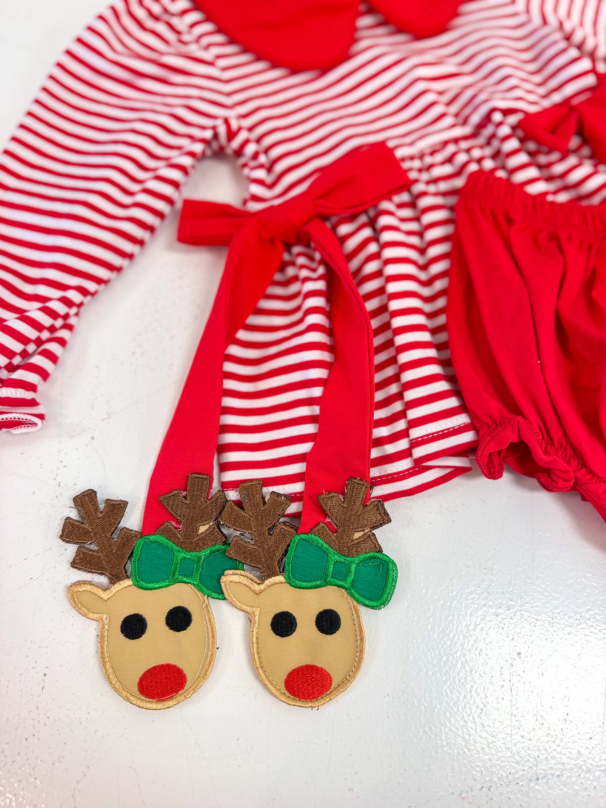 City Beautiful | Red Reindeer Bloomer Set