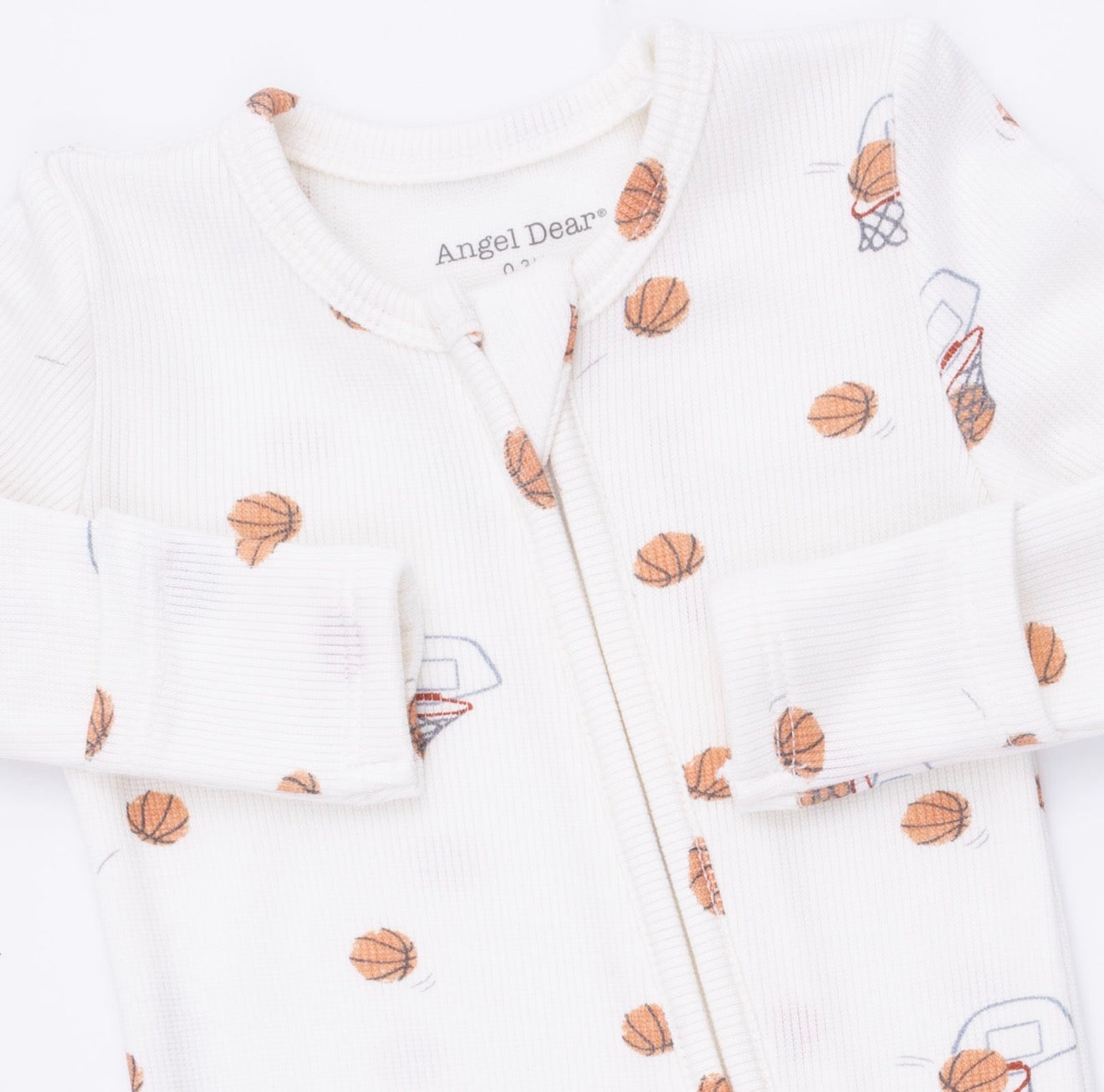 Angel Dear | Mini Basketballs 2 Way Zipper Footie