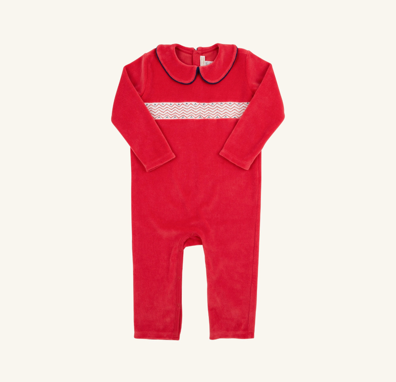 TBBC | Samuel Smocked Romper - Richmond Red