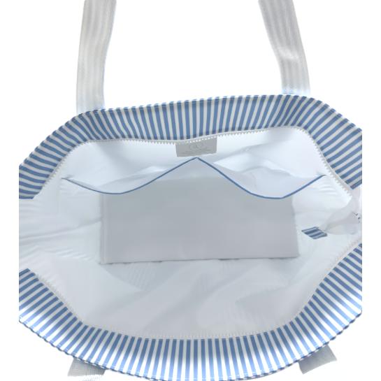 TRVL | Jumbo Tote - Pimlico Stripe Chambray