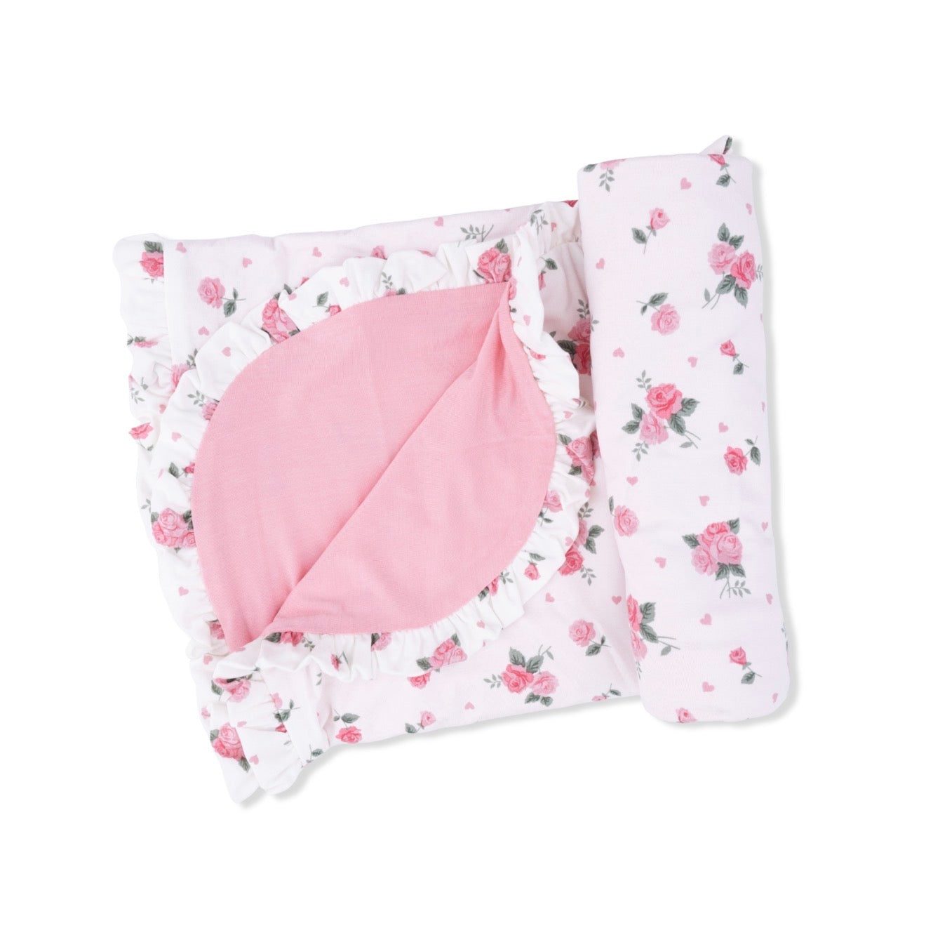 Angel Dear | Pink Rosette Ruffle Blanket