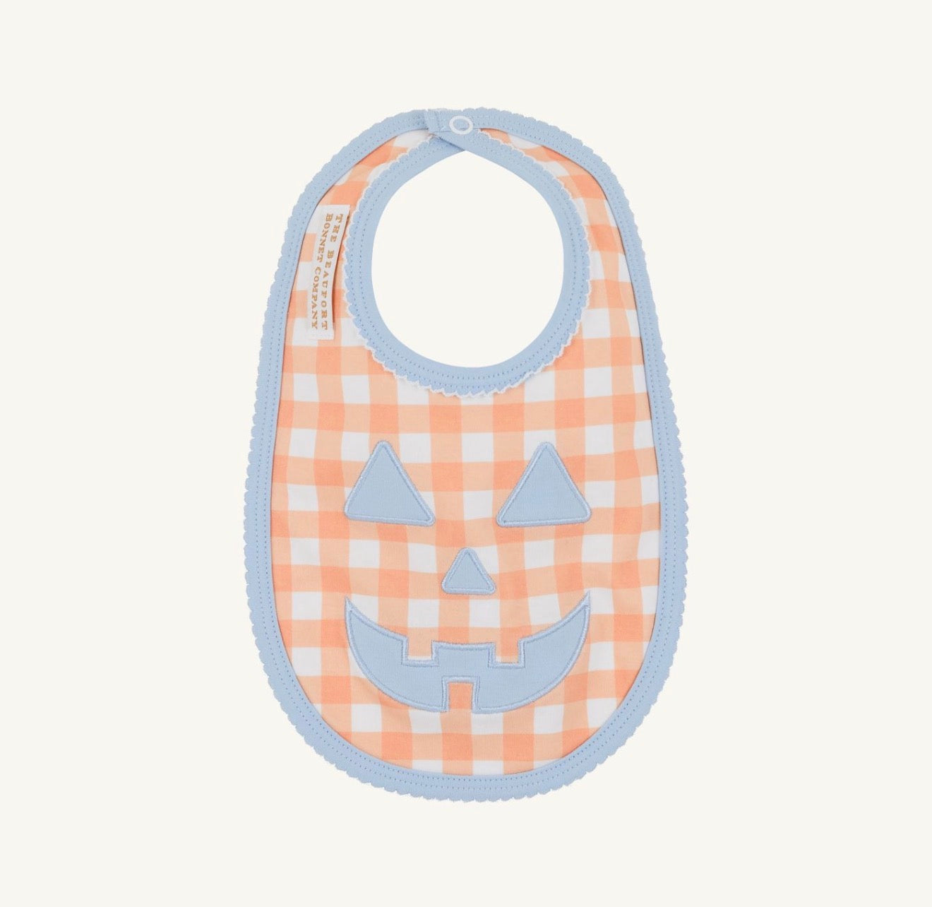 TBBC | Burp Me Bib - Seashore Sherbet Gingham/Beale Street Blue