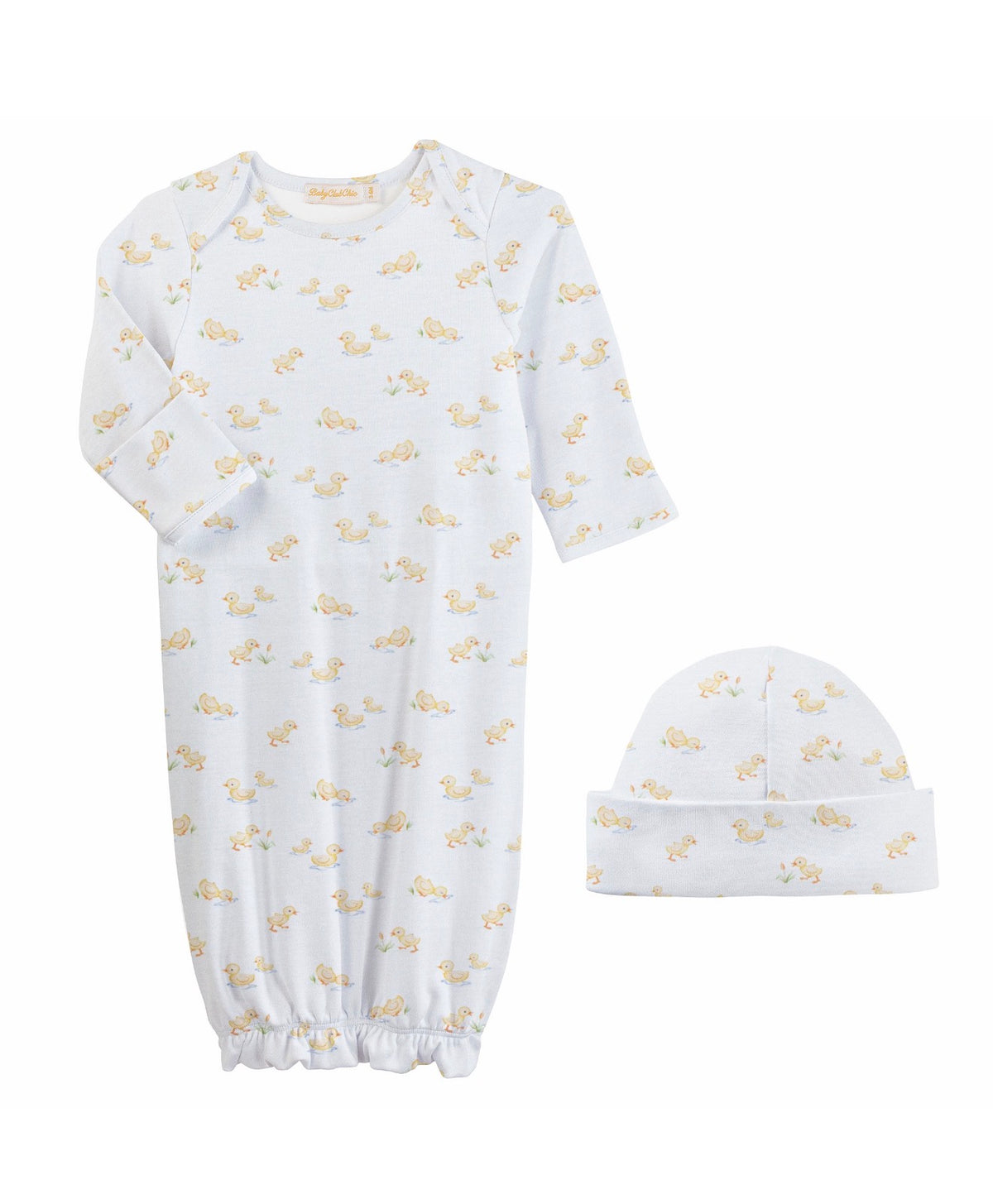 Baby Club Chic | Tiny Baby Duckies Gown & Hat Set