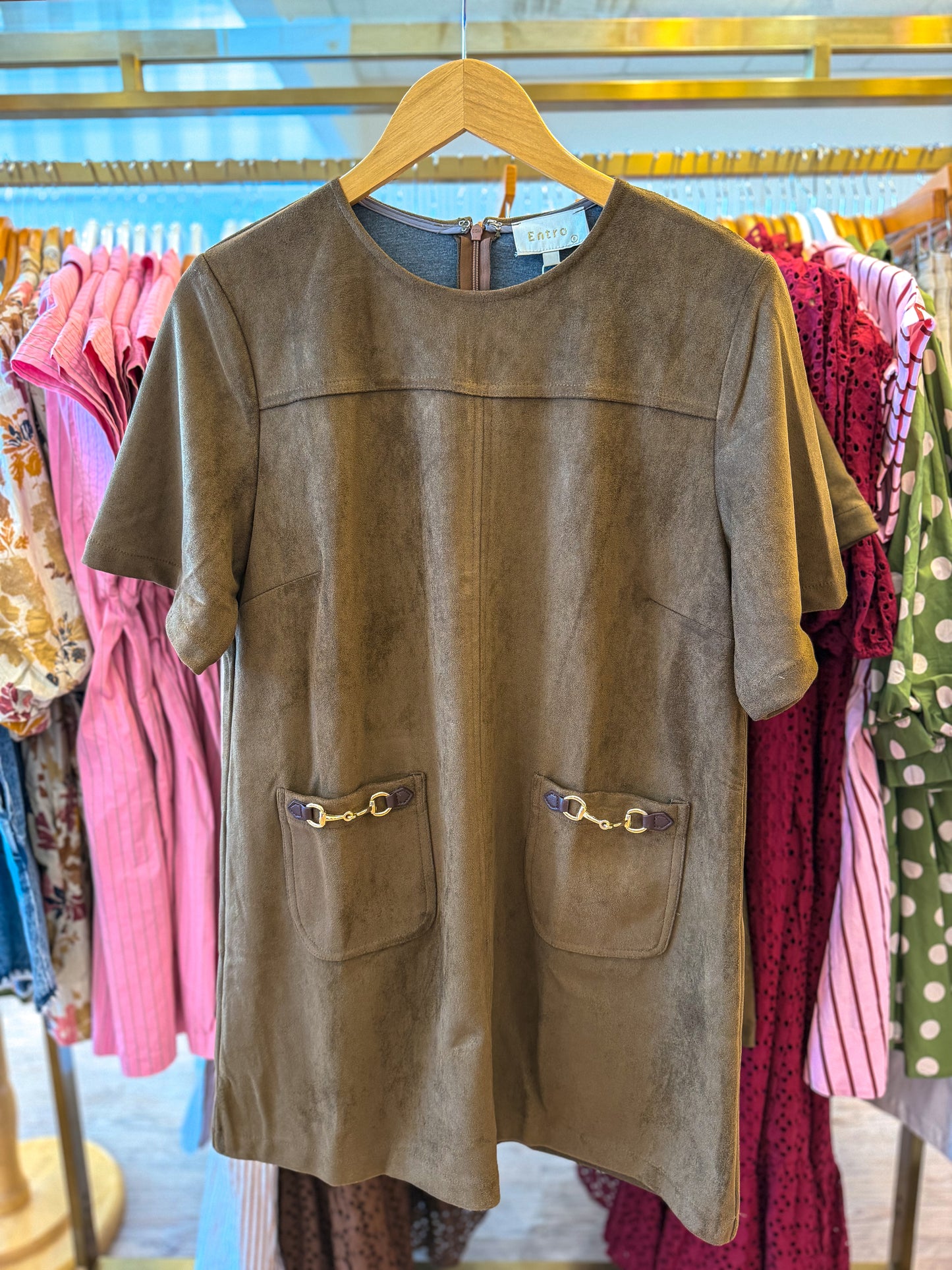 Evelyn Suede Dress