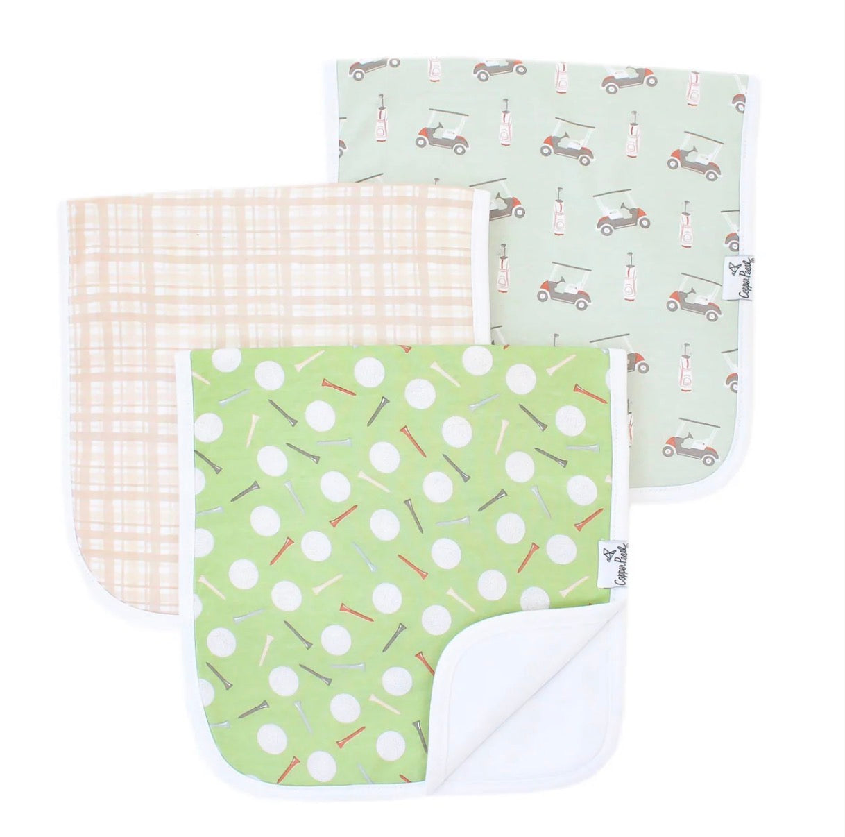 Copper Pearl | Bogey Burp Cloth Set