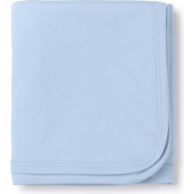 Lila & Hayes | Plain Edge Pima Cotton Blanker - Light Blue