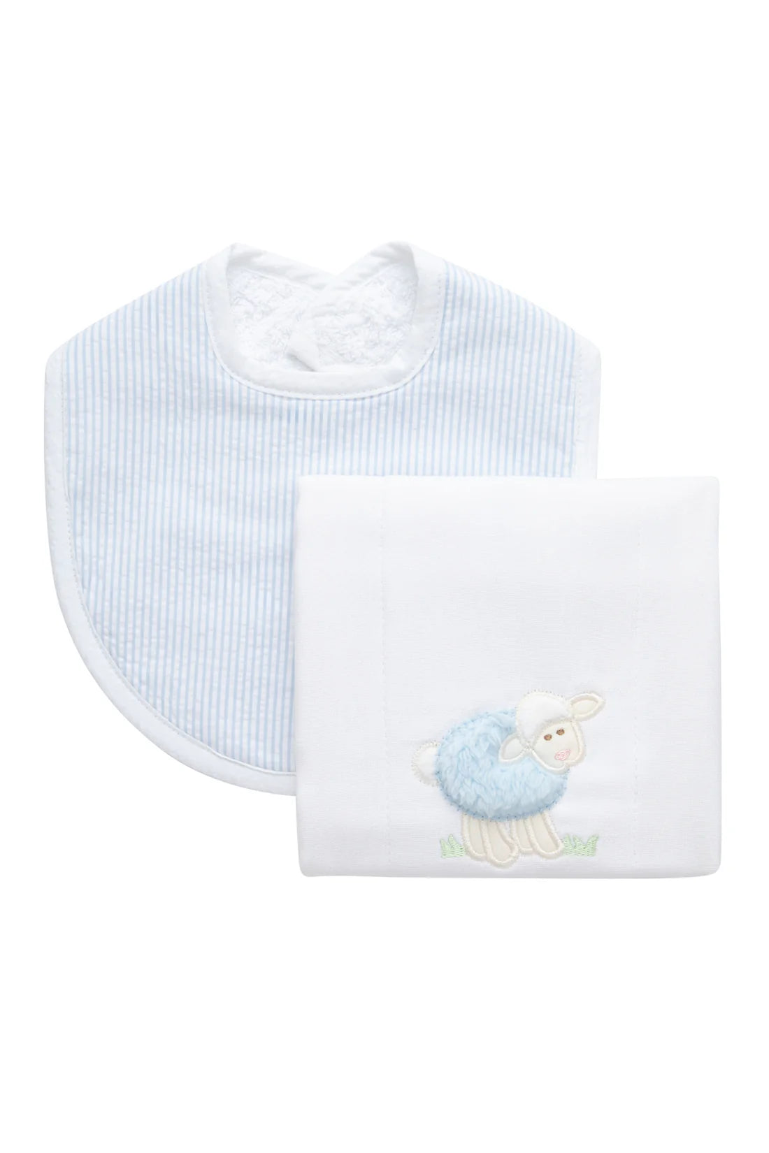 3Marthas | Blue Lamb Basic Bib & Burp Boxed Set