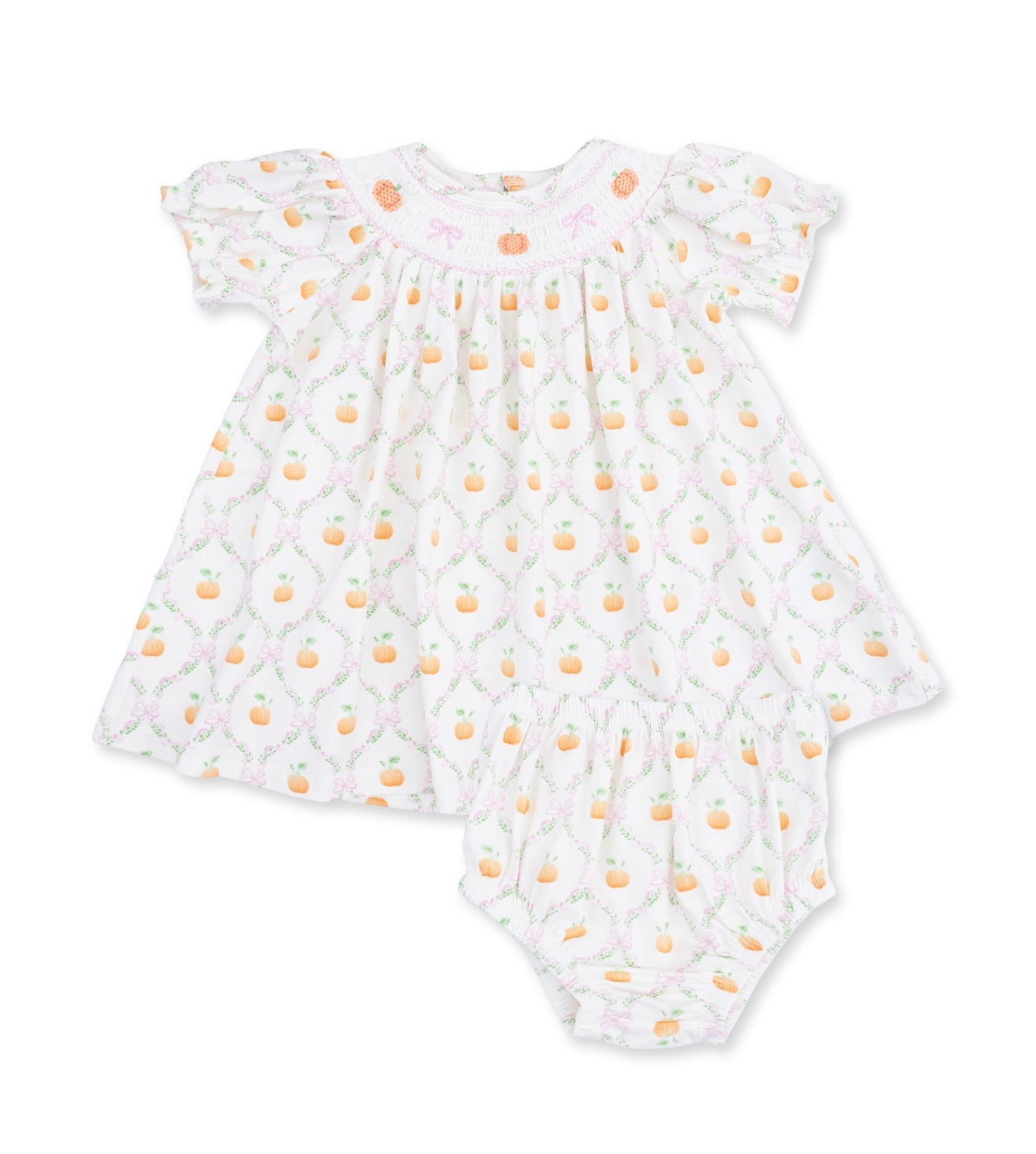 Angel Dear | Pretty Pumpkins Trellis Bloomer Set