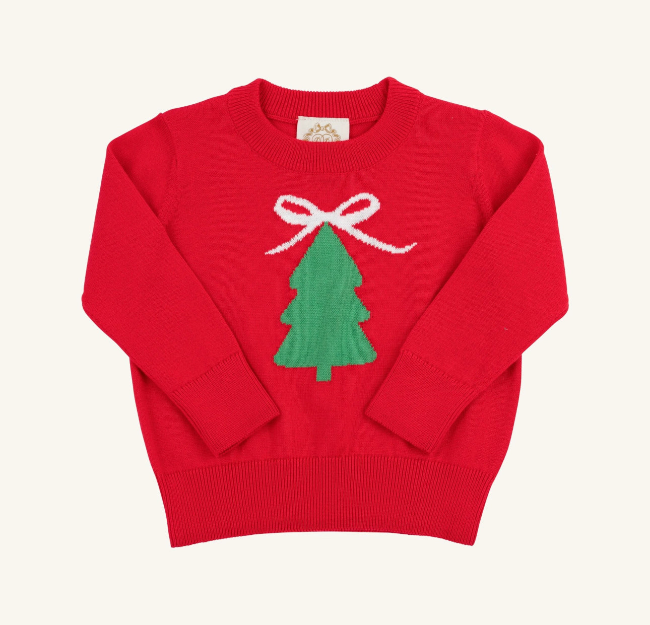 TBBC | Isabelle's Intarsia Sweater - Richmond Red/Christmas Tree