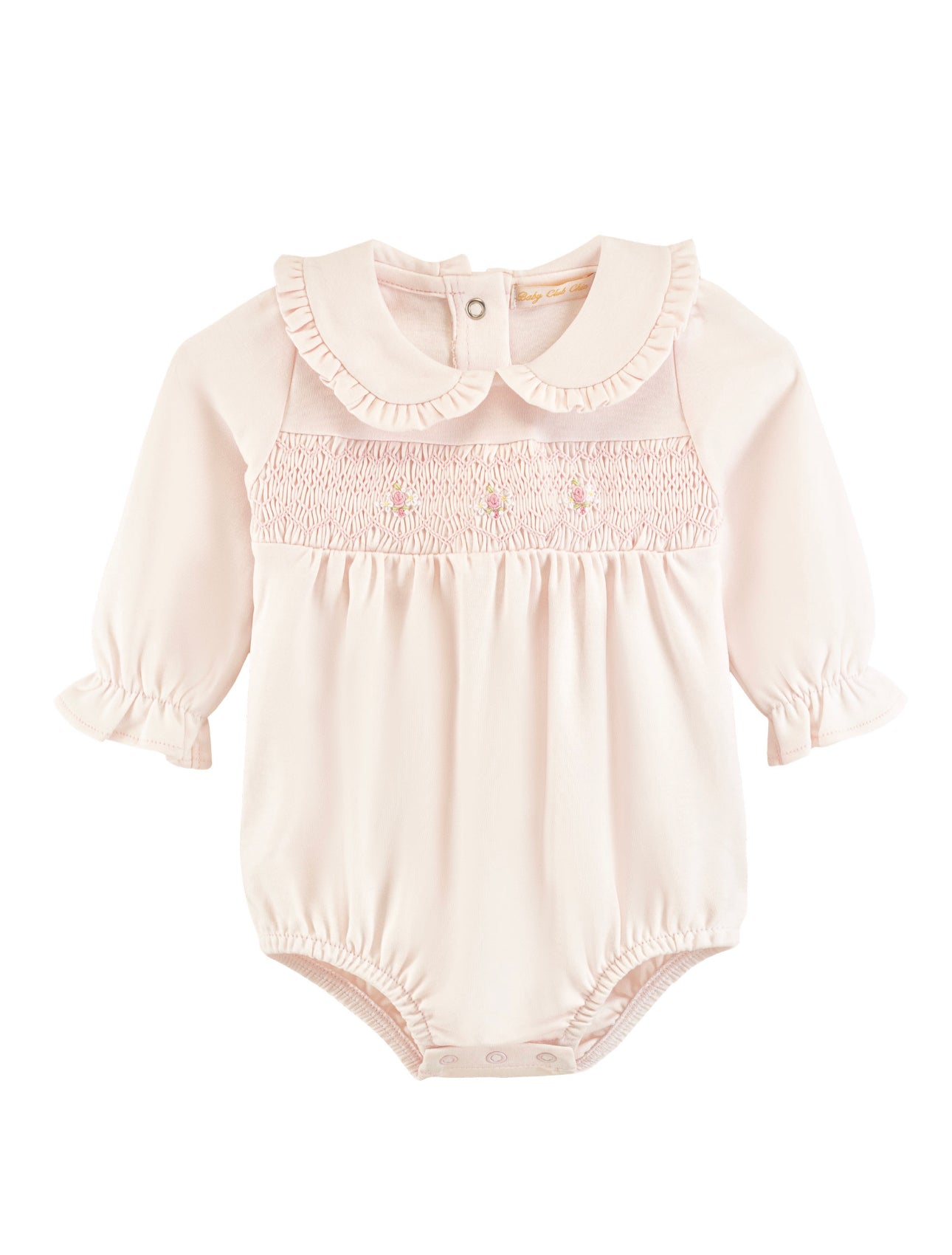 Baby Club Chic | Sweet Roses Smocked Pink Bubble
