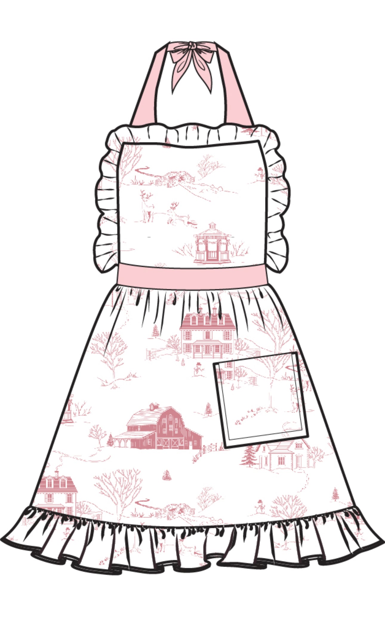 TBBC | Women's Abigail Apron - York Town Toile