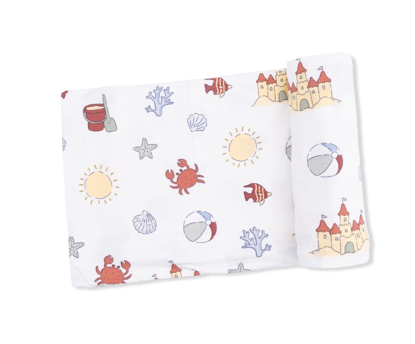 Angel Dear | Sunny Sandcastles Swaddle Blanket