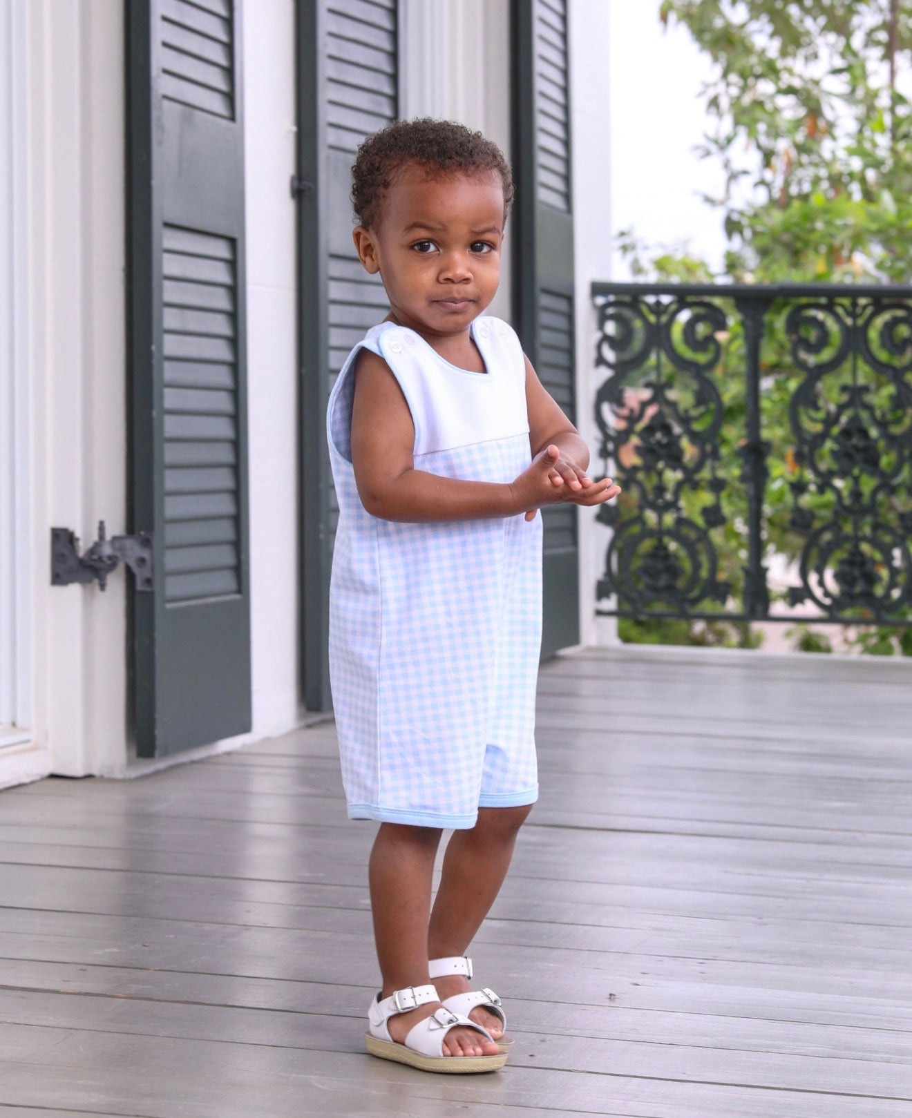 Trotter Street | Madden Jon Jon - Light Blue Gingham