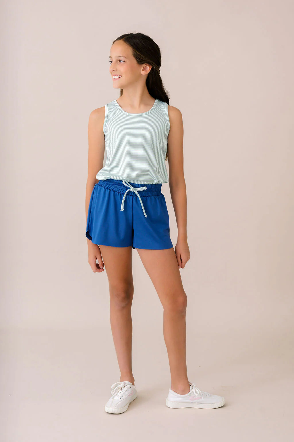 SET | Tatum Short - Baton Rouge Blue/Pistachio Green Ministripe