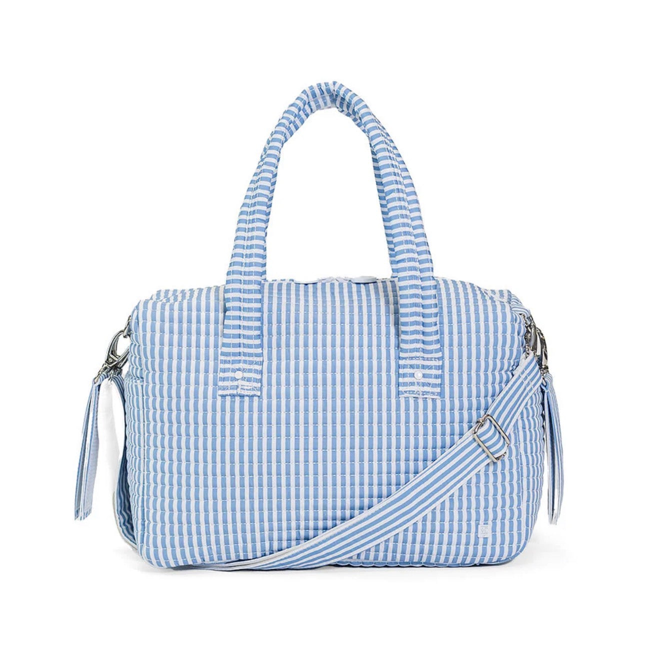 TRVL | Quilted Stroller Bag - Pimlico Stripe Chambray