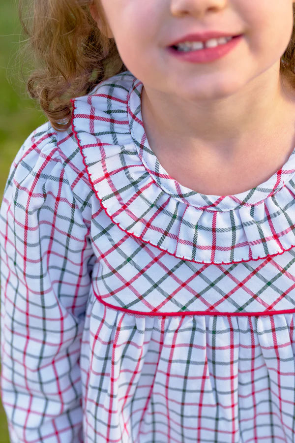 TBBC | LS Ramona Ruffle Dress - Old Town Tattersall