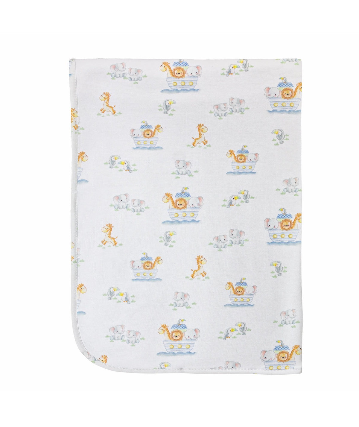 Baby Club Chic | Noah's Ark Blue Receiving Blanket