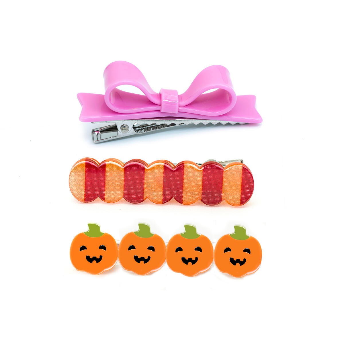 Lilies & Roses - Pumpkin & Bowtie Alligator Clips