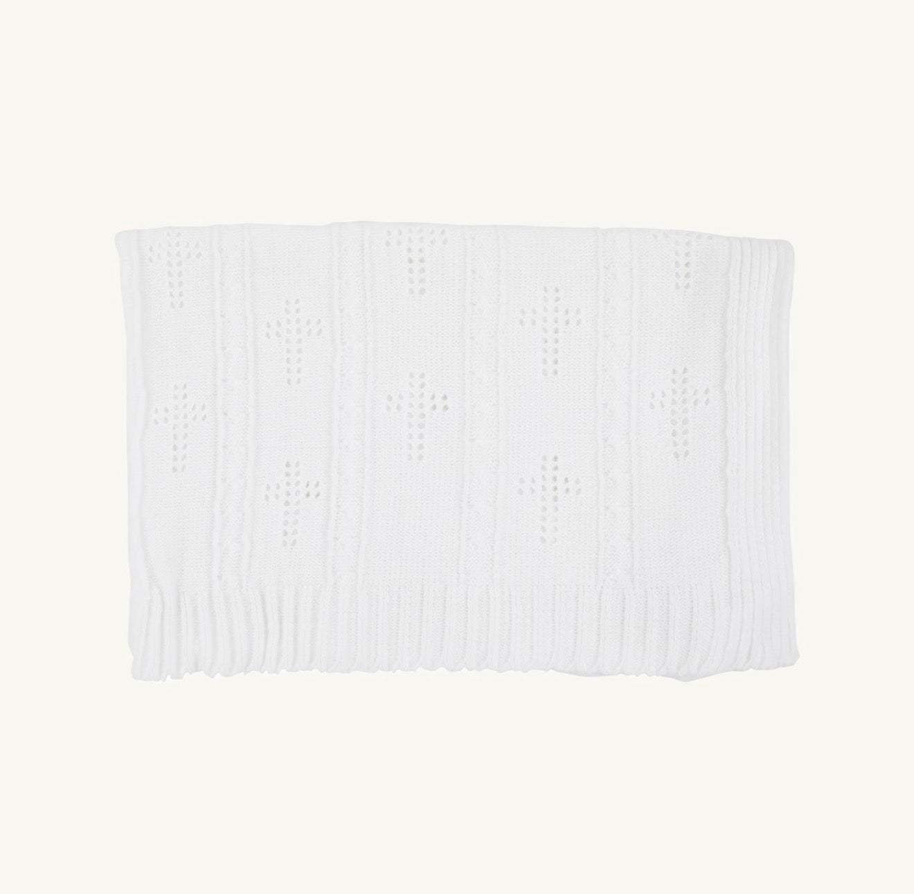TBBC | Bailey Baby Blanket - Worth Ave White