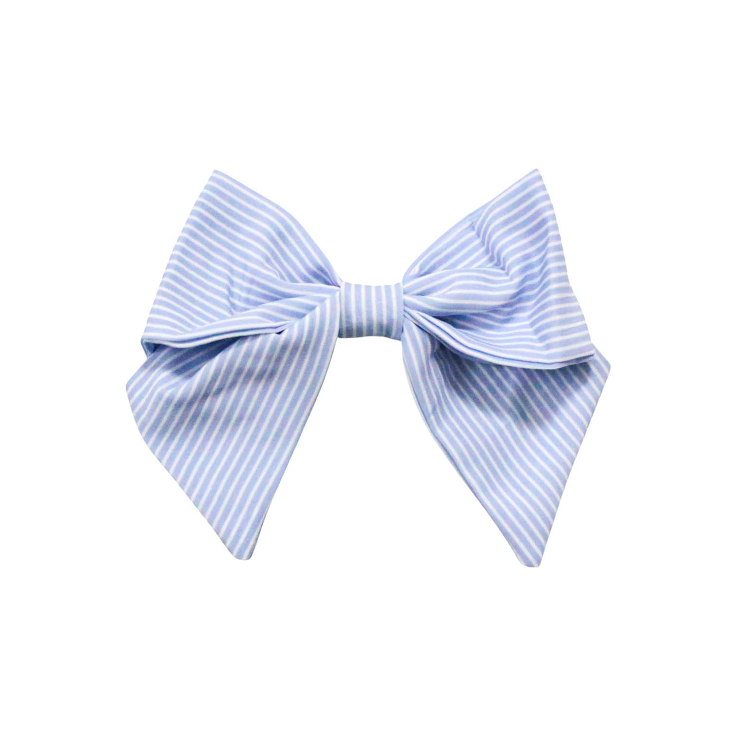 Be Girl | Classic Bow - Blue Pinstripe