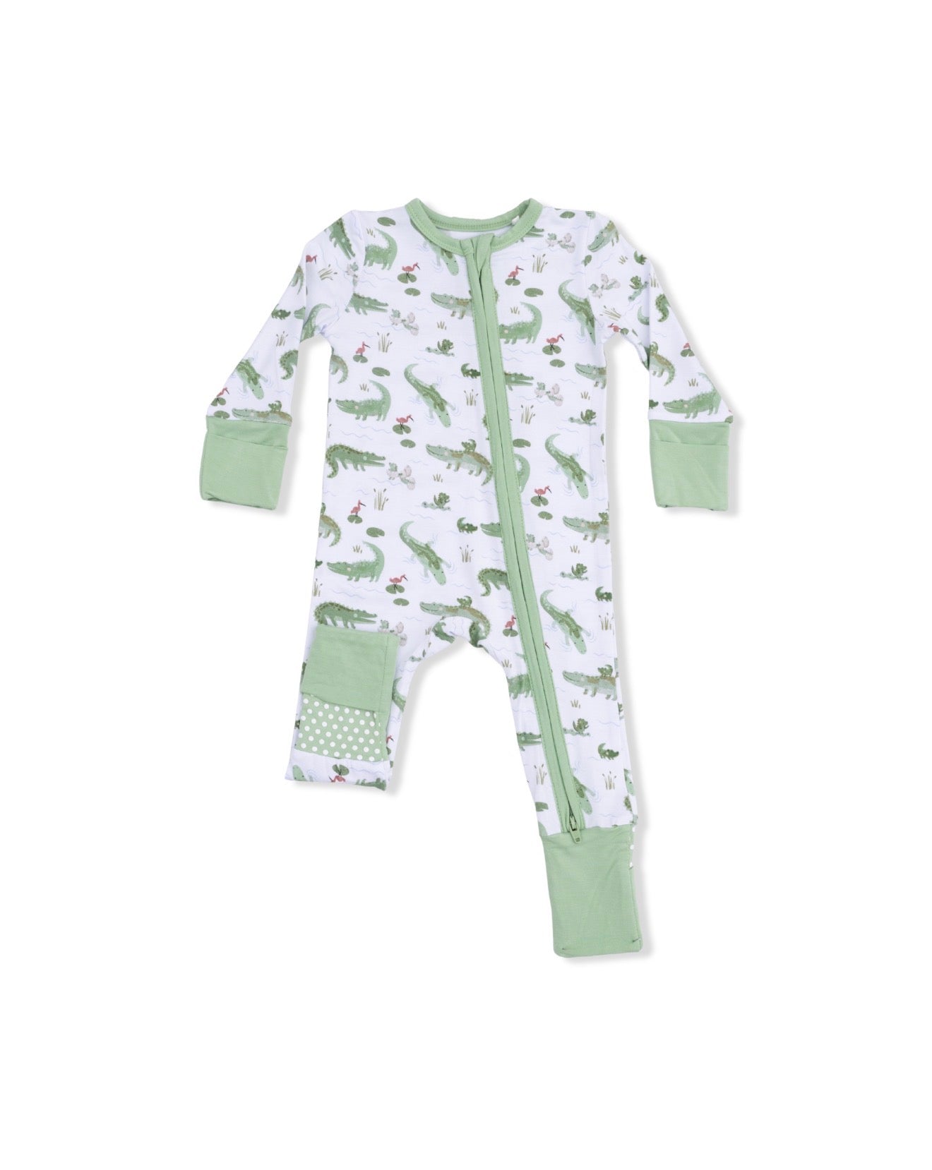 Angel Dear | Crayon Alligators Convertible Romper