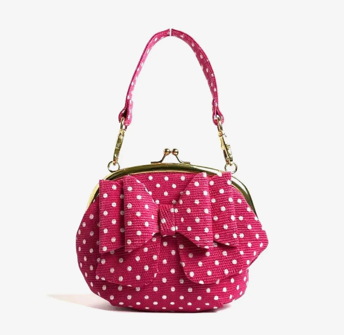 Carrying Kind | Hadley Pink Polka Dot Canvas