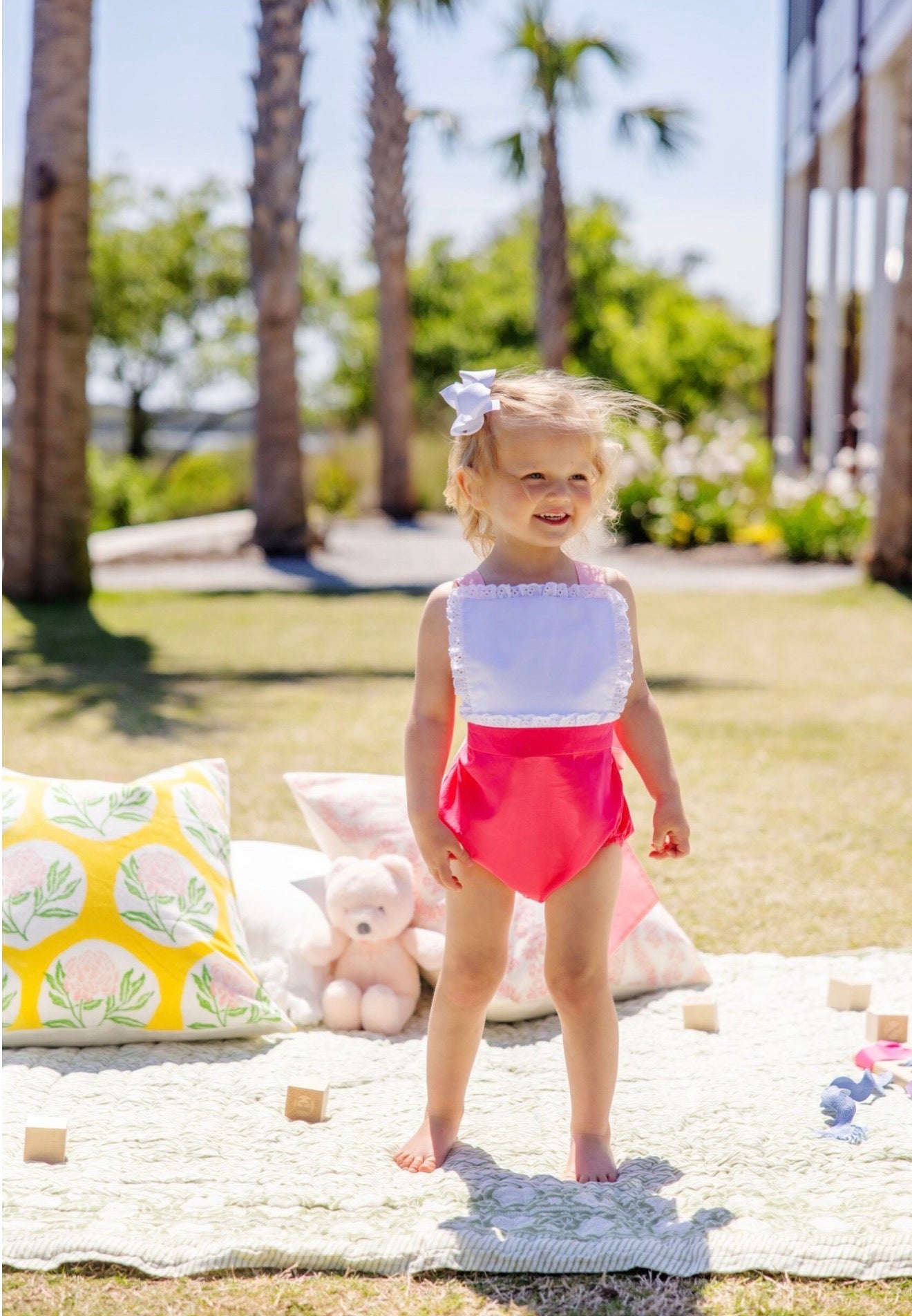 TBBC | Sally Sunsuit - Palm Springs Punch/Sandpearl Pink