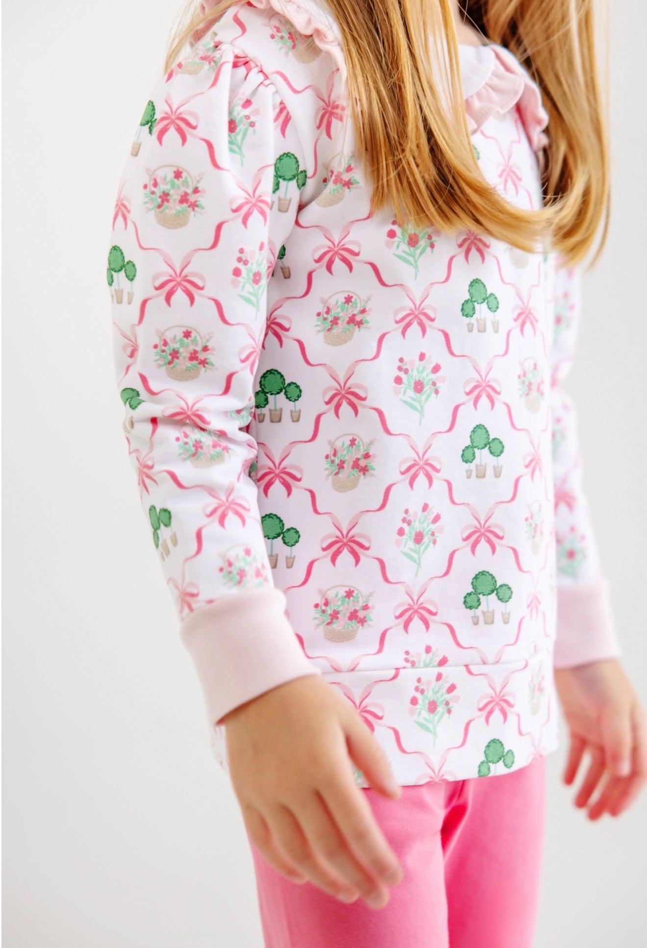 TBBC | Maude's Ruffle Cassidy Comfy Crewneck - Boxwood & Bows