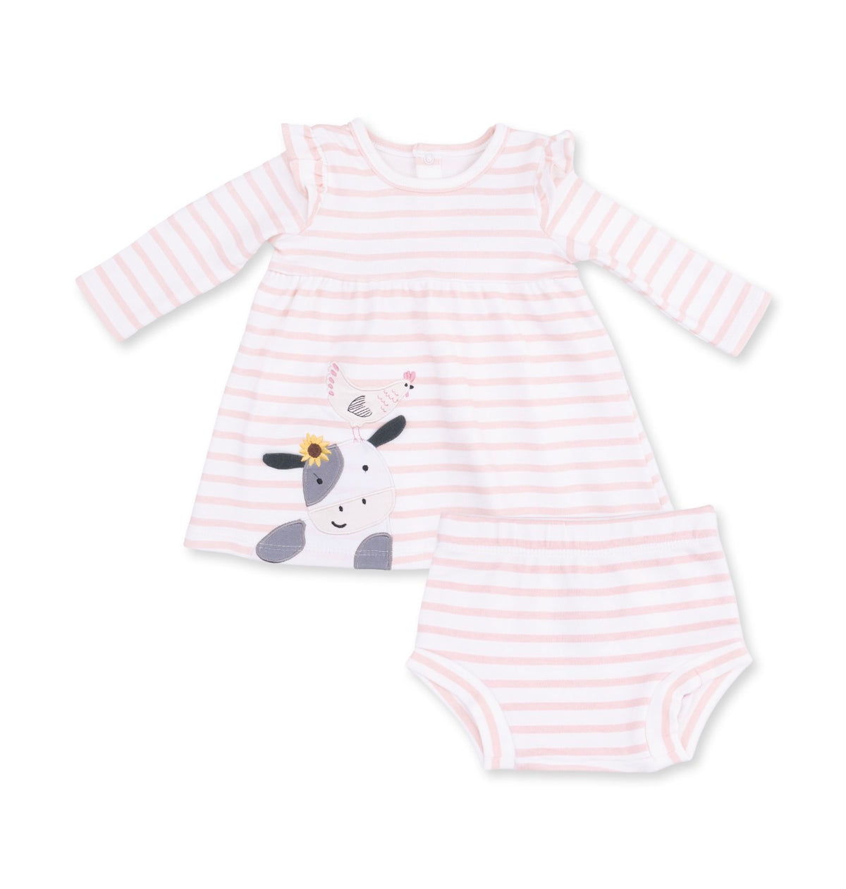 Angel Dear | Cows Pink Bloomer Set/Dress
