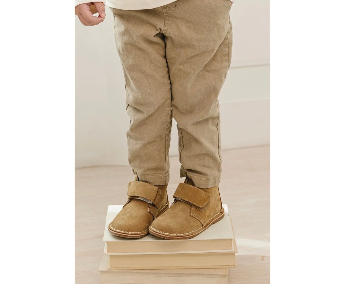 L'Amour | Emmett Velcro Bootie Nubuck Khaki