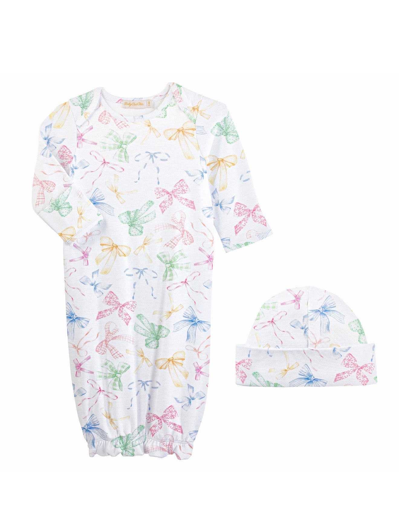 Baby Club Chic | Confetti Bows Gown & Hat Set